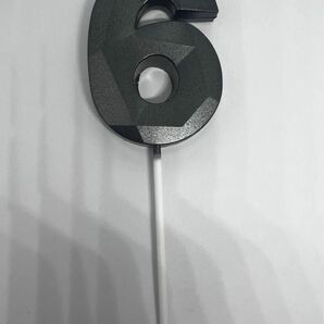 数字 キャンドル ダイヤ ろうそく 誕生日 ケーキ 7㎝ ブラック(数字:6)