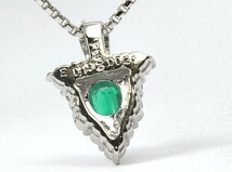 エメラルド＆ダイヤモンドネックレス 0.19/0.31ct　Pt850/900 ソーティング付き！■01432_画像6