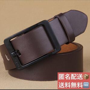 メンズ ベルト ゴルフ 茶 留め具黒 カジュアル ブラウン ビジネス