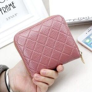 ショートウォレット二つ折り ミニ財布 コイン カードケース ステッチ柄