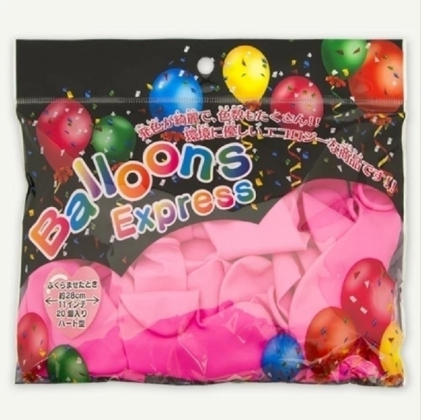 ハート型風船 Balloons Express 5袋 100個