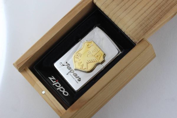  не использовался товар ZIPPO Zippo -JFA Japan national team 2001 год масляная зажигалка 