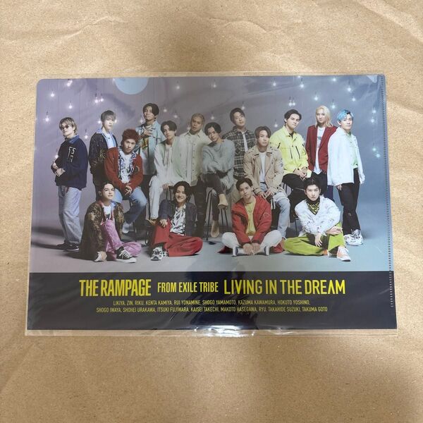 THE RAMPAGE クリアファイル LIVING IN THE DREAM