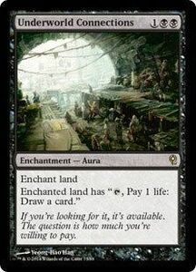 え黒 地下世界の人脈 1枚（4枚在庫s 英 良品 JvV）/Underworld Connections（MTG /ジェイスvsヴラスカ/Jace vs. Vraska/DDM/）