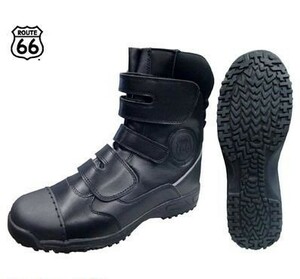 * Bick Inaba special price * FUJITE ROUTE66 over cap 3ps.@ belt safety shoes 66-20[ black *25.0cm] attached outside iron core. goods ., prompt decision 4480 jpy!