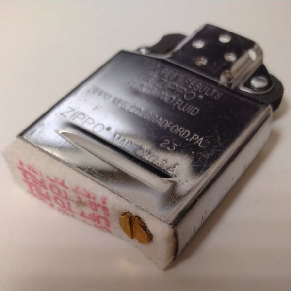ZIPPO INSIDE UNIT REGULAR SILVER ジッポー 純正インサイドユニット 中身 交換用 シルバーインナー