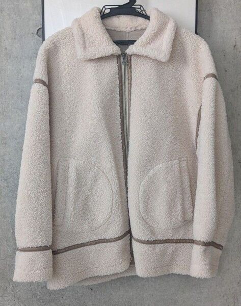 nano universe ナノ ユニバース ジップアップ 長袖 ボアジャケット サイズF