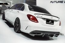 ●メルセデス・ベンツW205/C205 C63AMGクーペ用PSMデザインカーボンディフューザー/カーボンディフェーザー/綾織/クロスカーボン_画像4