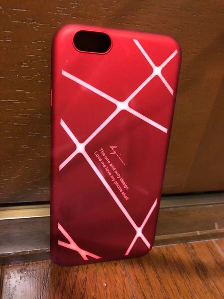 iPhone6 クロスデザインケースハードタイプ赤 レッド