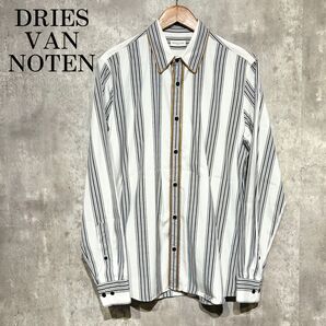 DRIES VAN NOTEN ストライプ ゴールドパイピングシャツ