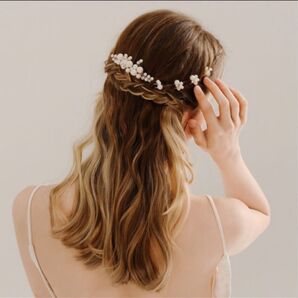 髪飾り ヘアアクセサリー ブライダル アクセサリー パール風 ゴールド 着物 花 結婚式 パーティ ヘアピン フォーマル