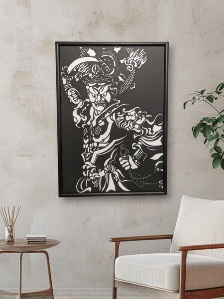 A3サイズ 増長天切り絵