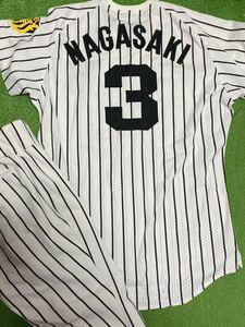  Hanshin Tigers 3 Nagasaki . one 1985 Japan one season official war actual use Home for mesh uniform top and bottom 