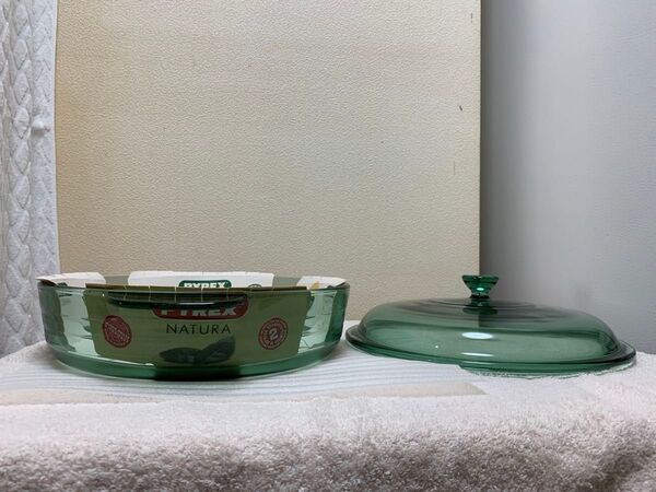 未使用品 PYREX製 耐熱ガラス両手鍋