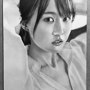 No.12 女性 鉛筆画 手書きイラストAサイズ 鉛筆画 手描きイラスト