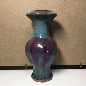 【聚寶堂】宋時代 鈞窯 盤口瓶 J-161