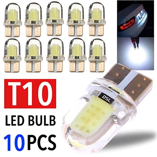T10 T16 LEDバルブ 10個 12V ホワイト ルームランプ ナンバー灯 ポジション球 高輝度 明るい 爆光