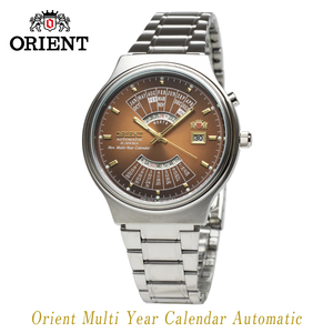 ORIENT 機械式腕時計 FEU00002PW ブロンズ マルチイヤーカレンダー 自動巻 メンズウォッチ 曜日 日付 ステンレス ブレスレット JAPANムーブ