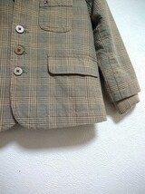 (美品 即決,即日発送》TOMMY HILFIGER トミー●チェック テーラード ジャケット/キッズ90-cm 茶系/ブレザー ワッペン 発表会 冠婚葬祭/A8_画像4