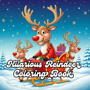 真っ赤なお鼻のトナカイ 面白塗り絵