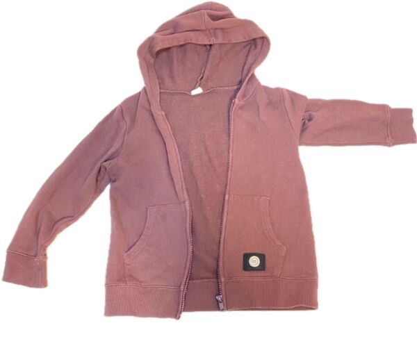 パーカー 子供服 サイズ130 男の子 フーデットジップアップパーカー ジップアップ キッズ ブラウン