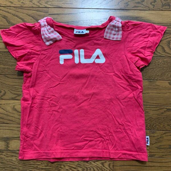 anyFAM FILA Tシャツ 半袖 ピンク 130