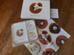 Не продается! Новый SoftBank Original Dad Dog Plate &amp; Lunchon Matdonut Paiter Pare Set Set