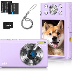 4Kデジタルカメラ オートフォーカス 4800万画素 4K解像度 近距離撮影 16倍デジタルズーム 2.8インチ大画面