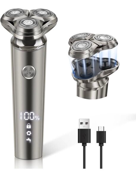 電気シェーバー メンズ 丸洗い可 防水 乾湿両用 USB充電式