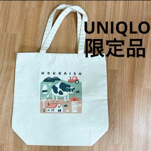 UNIQLO トートバッグ HOKKAIDO 限定品 大容量 キャンパスバッグ