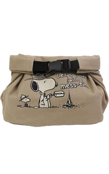 スヌーピー SNOOPY メスティンバッグ ポーチ ランチバッグ カラー ベージュ