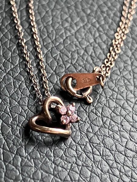silver925刻印*ピンクゴールド フラワーモチーフネックレス BLOOM