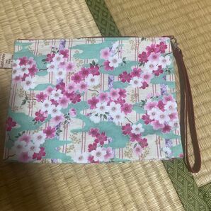 日本製 和柄 花柄 ポーチ