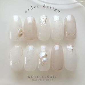 No.106 ネイルチップ ニュアンスネイル ブライダル ウェディング 卒業式 成人式 振袖 シンプル 春ネイル 春 お呼ばれ