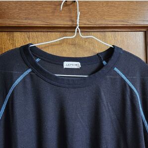 LEPSIM シアーワッフルチュニック Tシャツ ブラック