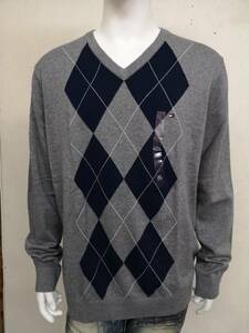 st-C887879512-099-XL TOMMY HILFIGER Tommy Hilfiger мужской свитер V шея a-ga il серый XL