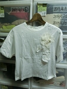 leur logette Tシャツ 1 カットソー 半袖 コサージュ #P-0130 定価18000円 ルールロジェット