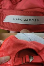 MARC JACOBS キャップ 帽子 レッド レザー マークジェイコブス_画像2