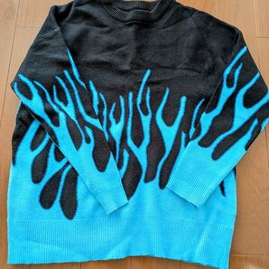 ファイアーパターン柄セーター