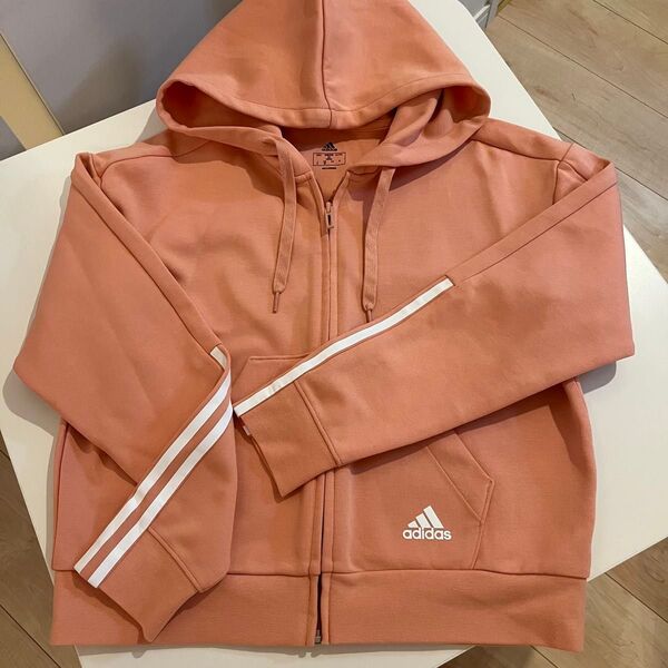 adidas 3ストライプフルジップパーカー