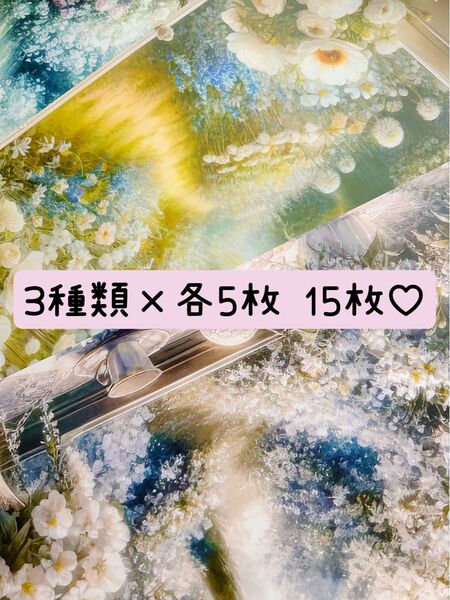 rio_ykr様 両面デザインペーパー white garden 9枚