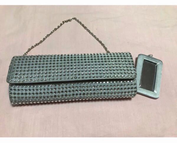 ★☆新品☆ ストーン付きシルバーパーティーバッグ★