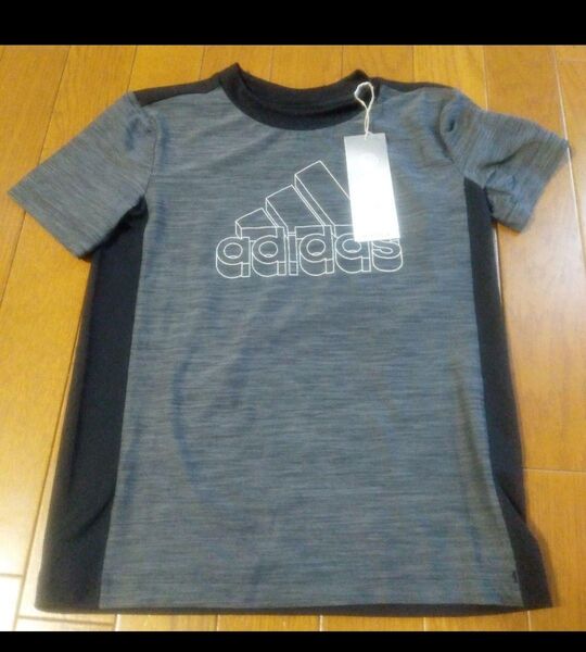 新品 アディダス メッシュ 半袖Tシャツ キッズ130 グレー