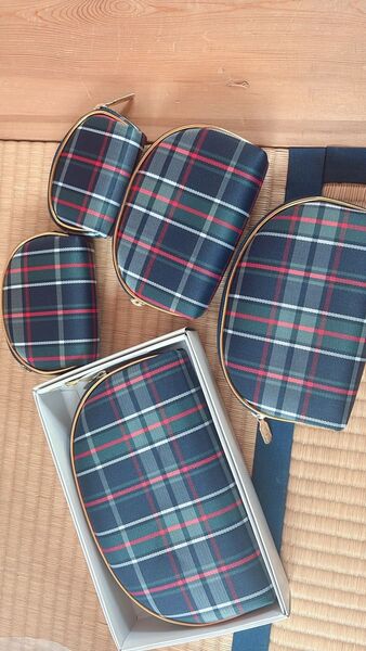 ポーチ ギンガムチェック コスメ ハンドメイド 化粧 バッグ