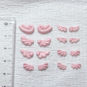 ピンク 羽 ネイルパーツ 8個
