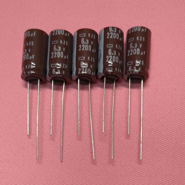 電解コンデンサー 2200μF 6.3V 5個セット