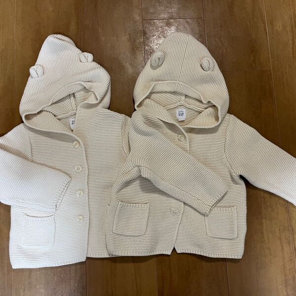 本日限定◎baby GAP くまさんカーディガン