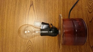 希少！昭和レトロ 発熱スタンド(シリカ電球) 照明 はだか電球 松下電器産業 ナショナル National パナソニック