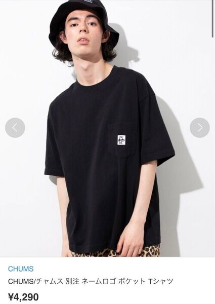CHUMS/チャムス 別注 ネームロゴ ポケット Tシャツ