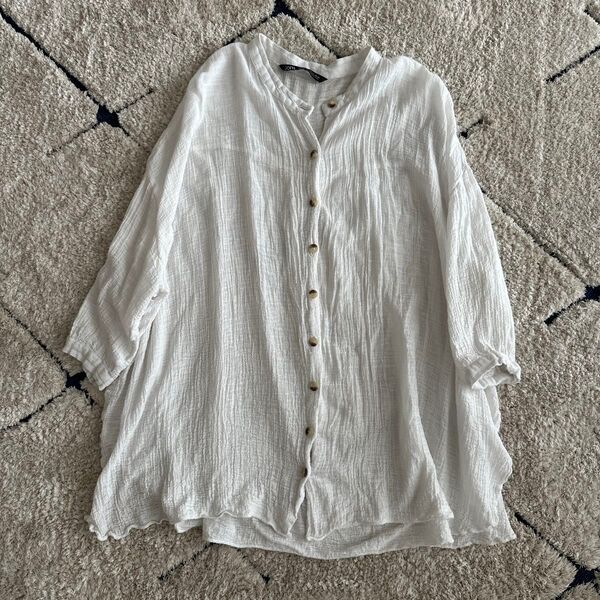 Zara | 自然体 | 森系 | ビーチ風 | ミニワンピース | 羽織 | ブレザー | ブラウス | シャツ | トップス